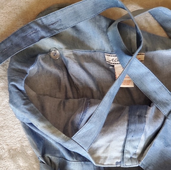 Flying‎ Tomato A. Calin Chambray Strappy Jumpsuit. - Picture 10 of 13